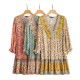 Floral Print Vestido Bohemian Dress Floral Print Vestido Bohemian Dress