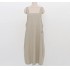 Fashion Cotton Linen Spaghetti Strap Dress Loose Pockets
