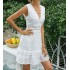White Embroidery Lace Cotton Dress