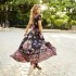 Vintage Boho Long Maxi Floral dress