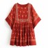 Retro Floral Print Kimono style dress