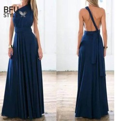 Bridesmaid Formal Multi Way Wrap Convertible Infinity Maxi Dress