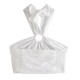 Printed Crop Top Elastic Bust Casual Chic Lady Halter Top Printed Crop Top Elastic Bust Casual Chic Lady Halter Top