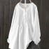 Casual Long Sleeve O Neck Loose Blouse Vintage Shirt Oversized Tops