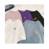 Cotton Cloud Lightning Sun Vintage Embroidered Streetwear Short Style Top