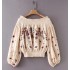 Boho blouse floral Embroidery sexy off shoulder chic Hippie