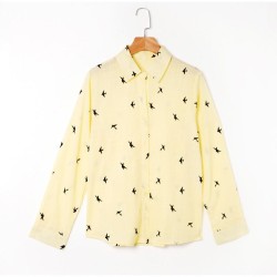 Long Sleeve Tops Casual Office Ladies Shirt