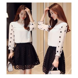 Long Sleeve Blouse Shirt Fashion Chiffon Women's Clothing