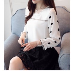 Long Sleeve Blouse Shirt Fashion Chiffon Women's Clothing