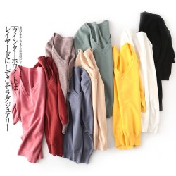 Half Sleeve Knitted Blouse  Ladies V-neck Blouses Blouse Knitted