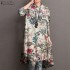 Women's Floral Blouses Elegant Shirt Vestidos Casual Long Sleeve