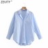 Simply Candy COlor Single Breasted Poplin Shirts Office Lady Long Sleeve