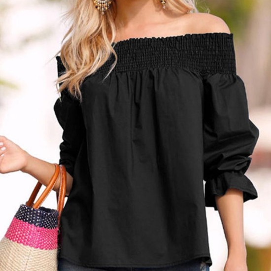 Sexy Off Shoulder Bowknot Blouse