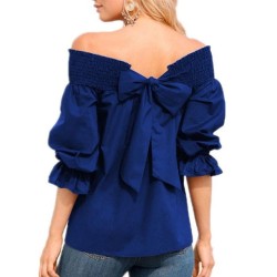 Sexy Off Shoulder Bowknot Blouse
