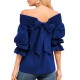 Sexy Off Shoulder Bowknot Blouse