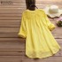Elegant  Long Sleeve Cotton Casual Vintage Embroidery Linen Top