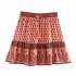 Vintage Chic Happie Floral Print Beach Bohemian Skirt