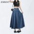 Style Soft Lyocell Ice Silk Denim Skirt Office Ladies Fashion