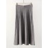 Women Pleated Knit Skirt Long Winter Elastic Waist White Maxi Skirts