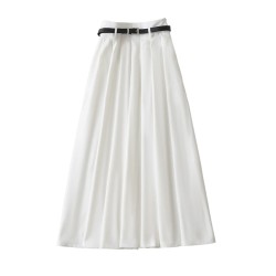 Women's Clothing Mid-length High Waist Hip Pleated Skirt