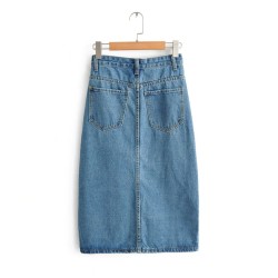 pocket lady mid calf high waist vintage skirt