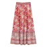 Vintage Chic Summer Tassel Elastic Waist Boho Skirt