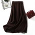 Knitted long skirt winter warm sweater stripe A-line maxi skirts