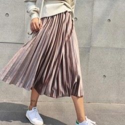 Fashion Thick Breathable Pleated Length Skirt