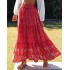 Boho Print Elastic Sashes Bottoms Vintage Skirt