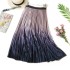 Gradient Color Velvet Elegant Long Skirt