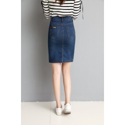 Short Denim Skirts Bandage Jeans With High Waist