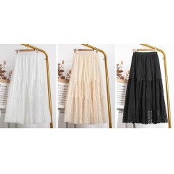 Hollow Out Long Lace Skirt