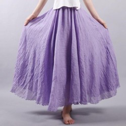 Elegant High Waist Linen Maxi Skirt