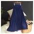 Vintage Pleated Midi Long Chiffon Skirt