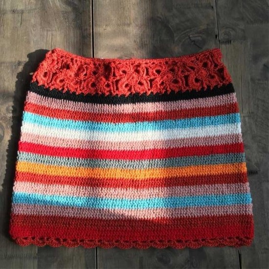 Rainbow BOHO vintage mini skirts
