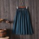 Midi Skirt With Belt High Waist