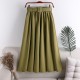 Midi Skirt With Belt High Waist