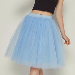 Party Train Puffy 5Layer 60CM Fashion Tulle Skirt