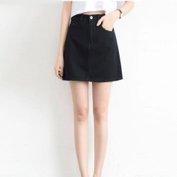 Sexy Denim Mini Skirt Fashion High Waist