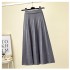 Knitted Midi Long Pleated Korean Style  High Waist Skirt