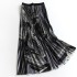 Fashion Midi Long Pleated Skirt Women Style Mid-Length