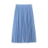 Fashion High Waist Pleated Solid Color Half Length Elastic Skirt