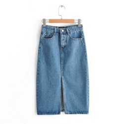 pocket lady mid calf high waist vintage skirt