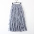 Irregular Tulle Skirt Elegant High Waist Pleated