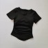 V-neck Yoga Suit Short Sleeve Women's Gym Fitness Top