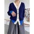 Vintage Cardigan V Neck Single-breasted Korean Chic Knitted Sweater