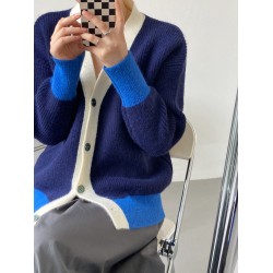 Vintage Cardigan V Neck Single-breasted Korean Chic Knitted Sweater