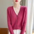 women's hollow V-neck pullover fashion warm knit cardigan top