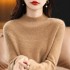 single-line hollow women's pullover O-neck sweater knitted solid color