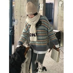 Winter Knitwear Pullover Sweaters  Vintage Long Loose